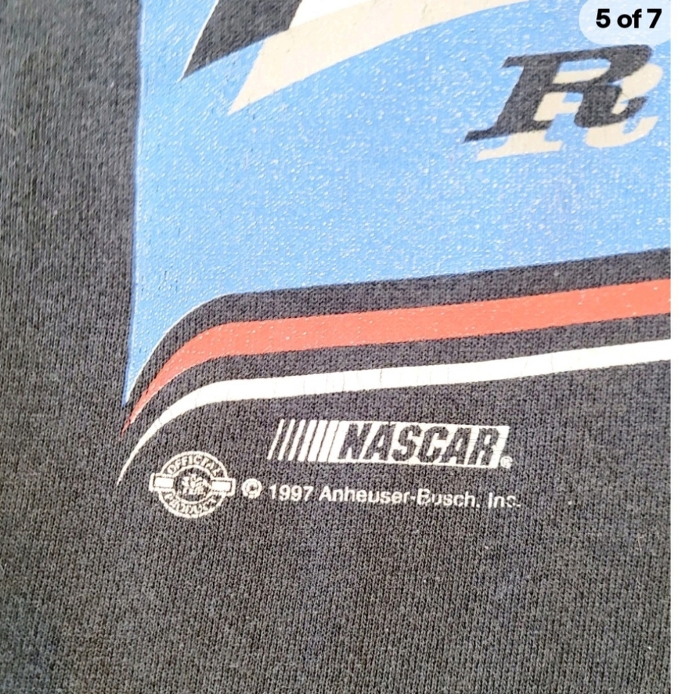 Vintage 1997 Budweiser Racing NASCAR Crewneck Sweatshirt Ricky Craven 25 USA - Picture 7 of 10